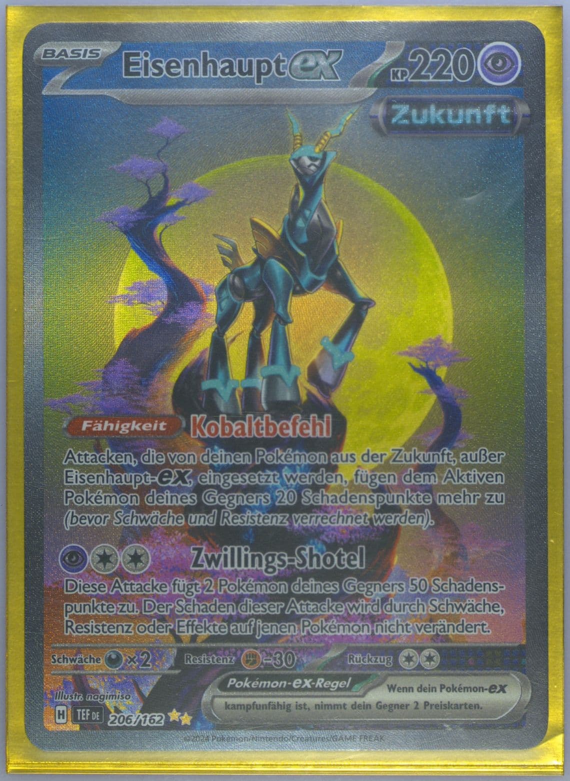 Iron Crown EX Special Illustration Rare (206) 2024 Pokemon German Tef de-Temporal Forces