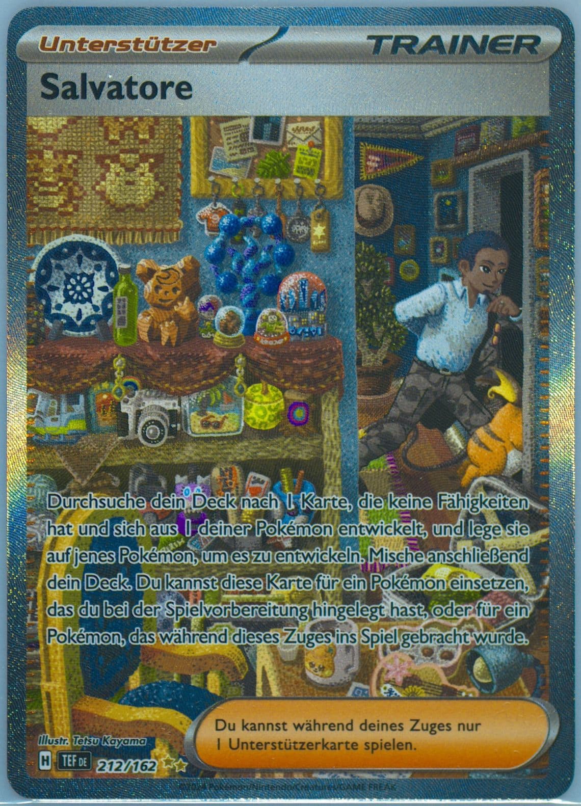 Salvatore Special Illustration Rare (212) 2024 Pokemon German Tef de-Temporal Forces