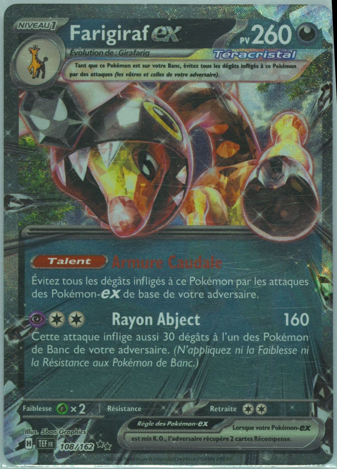Farigiraf EX (108) 2024 Pokemon French Tef FR-Temporal Forces