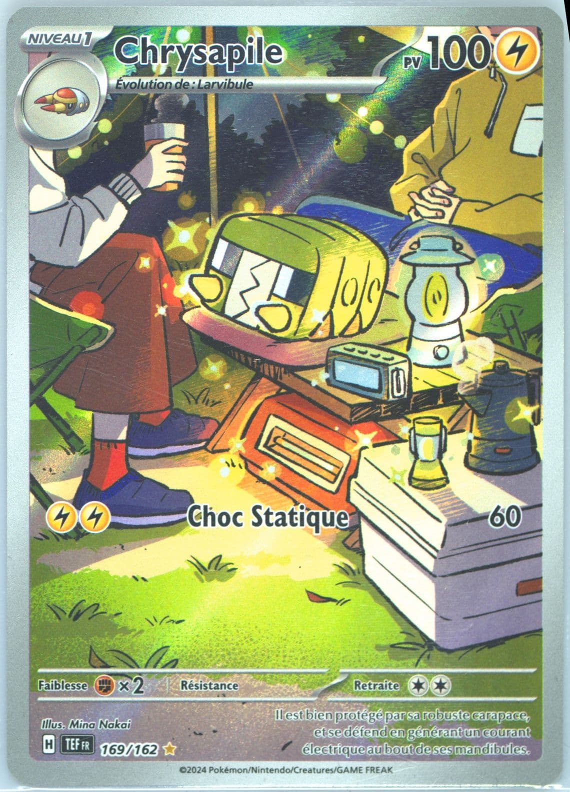 Charjabug Illustration Rare (169) 2024 Pokemon French Tef FR-Temporal Forces