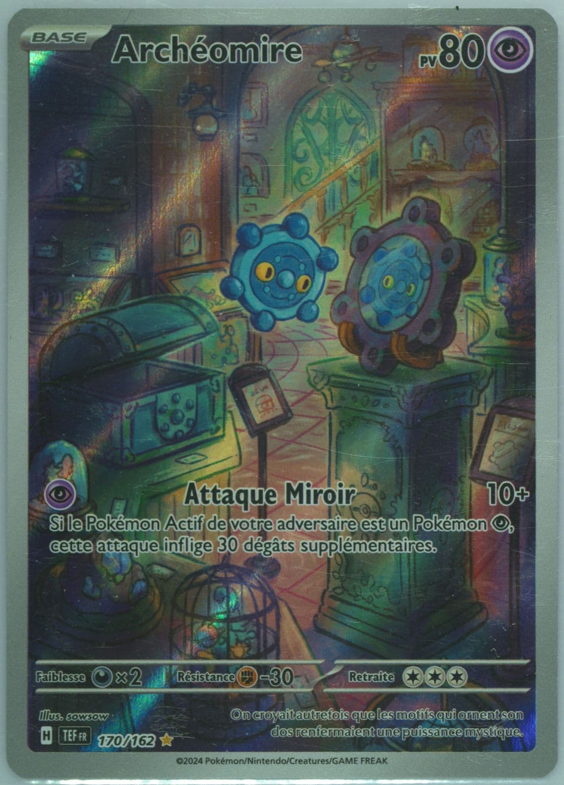 Bronzor Illustration Rare (170) 2024 Pokemon French Tef FR-Temporal Forces