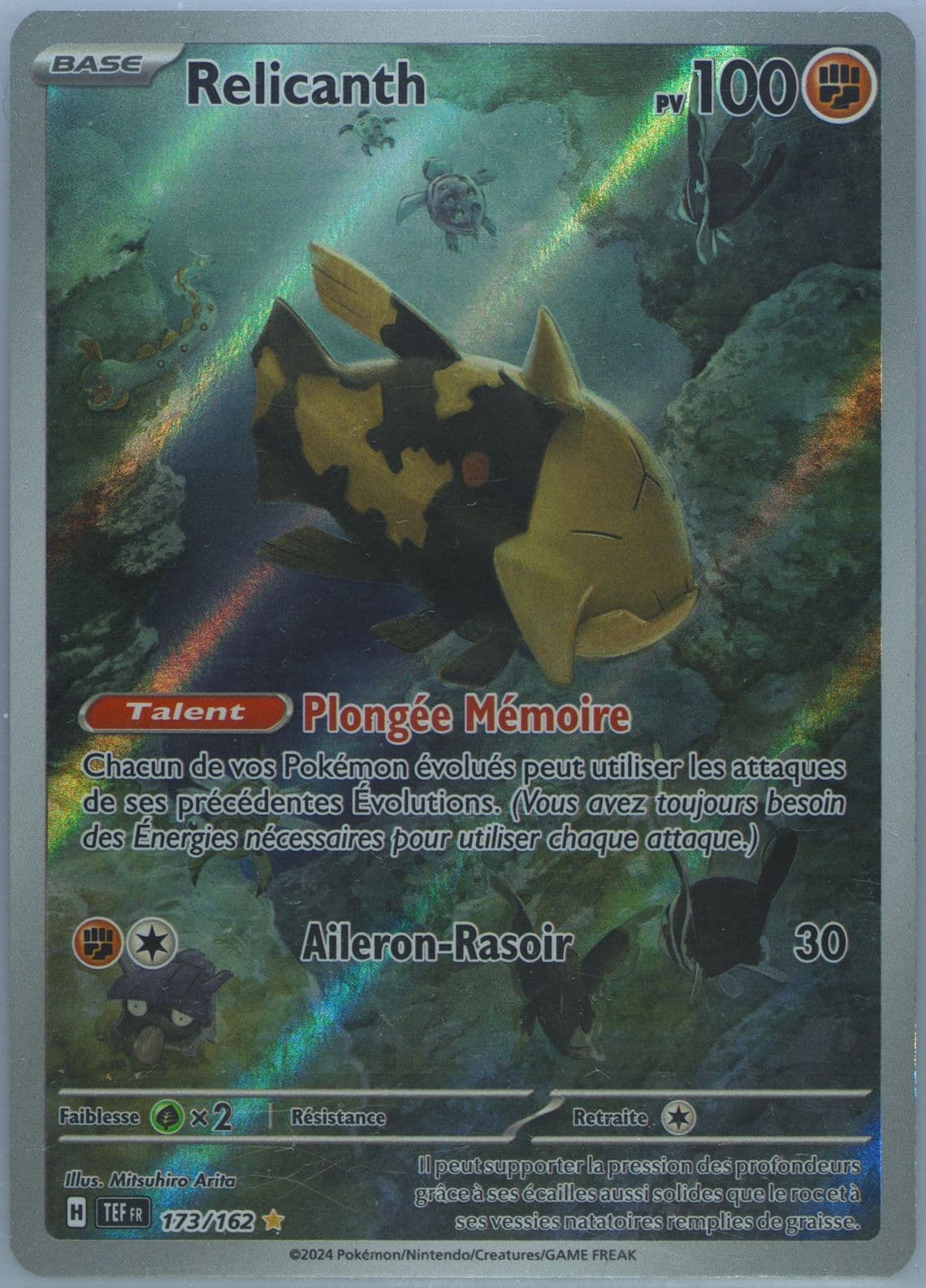 Relicanth Illustration Rare (173) 2024 Pokemon French Tef FR-Temporal Forces