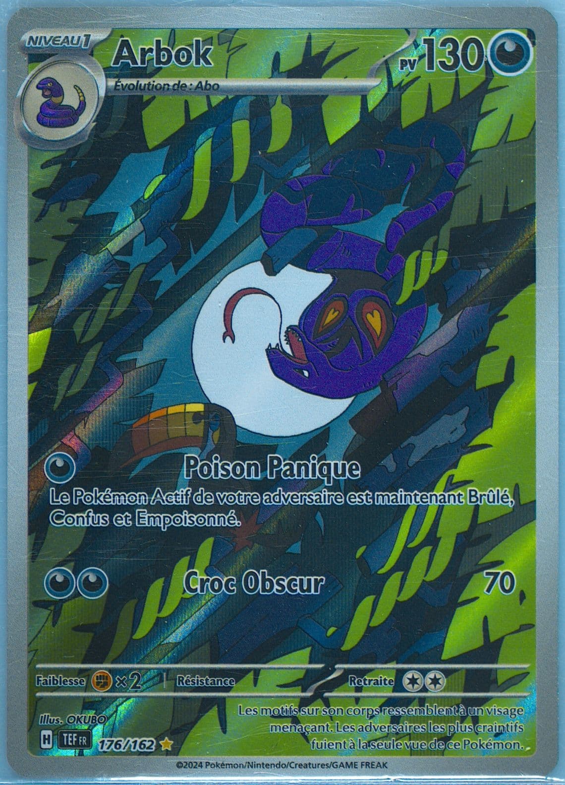 Arbok Illustration Rare (176) 2024 Pokemon French Tef FR-Temporal Forces