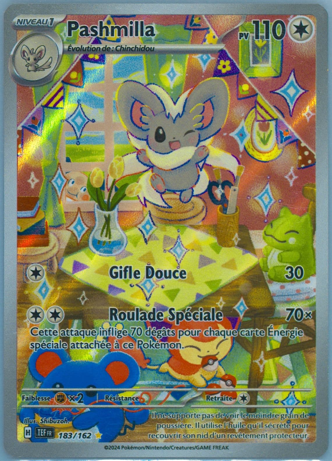 Cinccino Illustration Rare (183) 2024 Pokemon French Tef FR-Temporal Forces