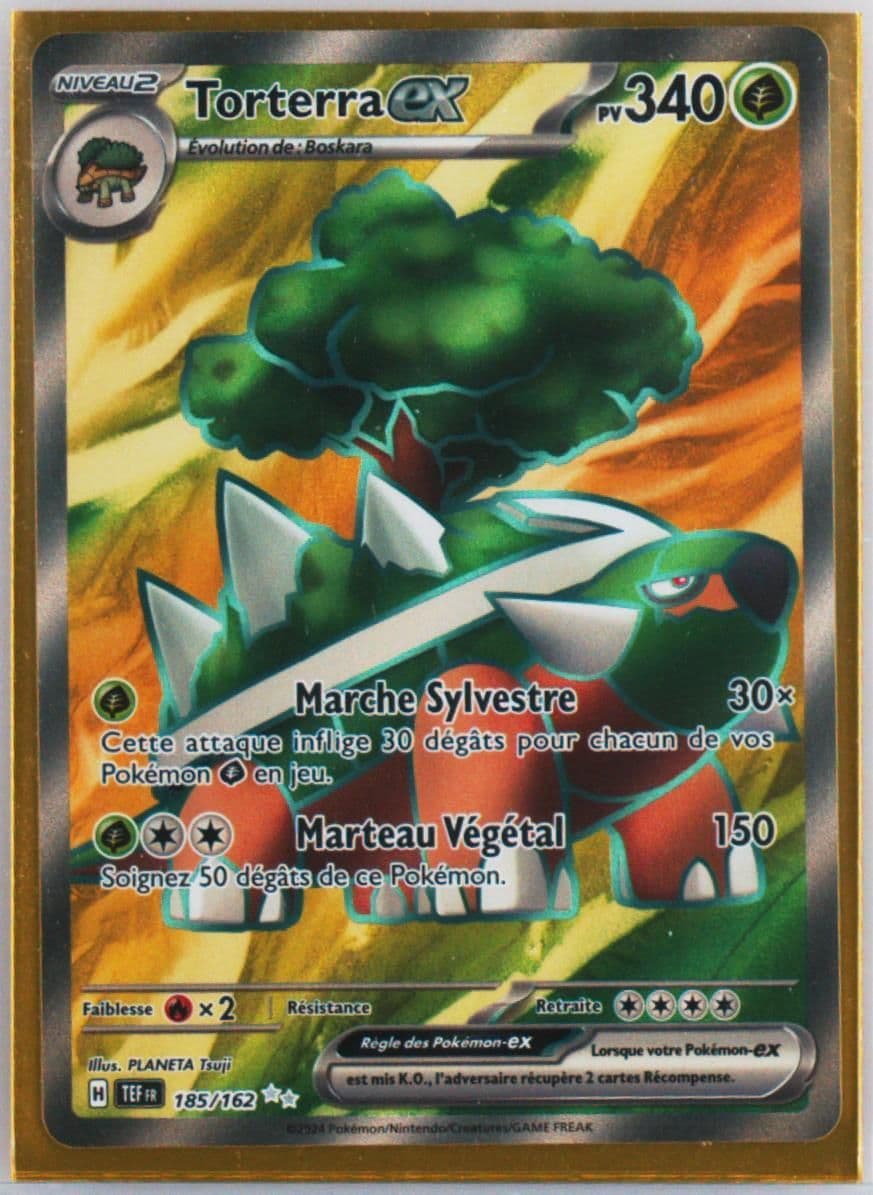 Torterra EX Ultra Rare (185) 2024 Pokemon French Tef FR-Temporal Forces