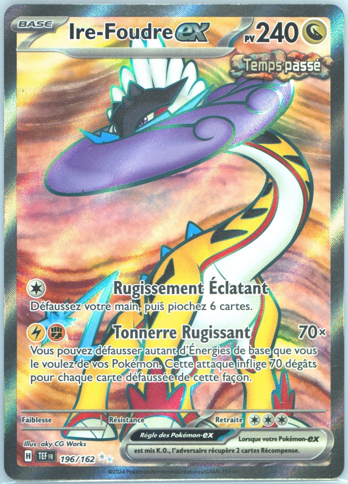 Raging Bolt EX Ultra Rare (196) 2024 Pokemon French Tef FR-Temporal Forces