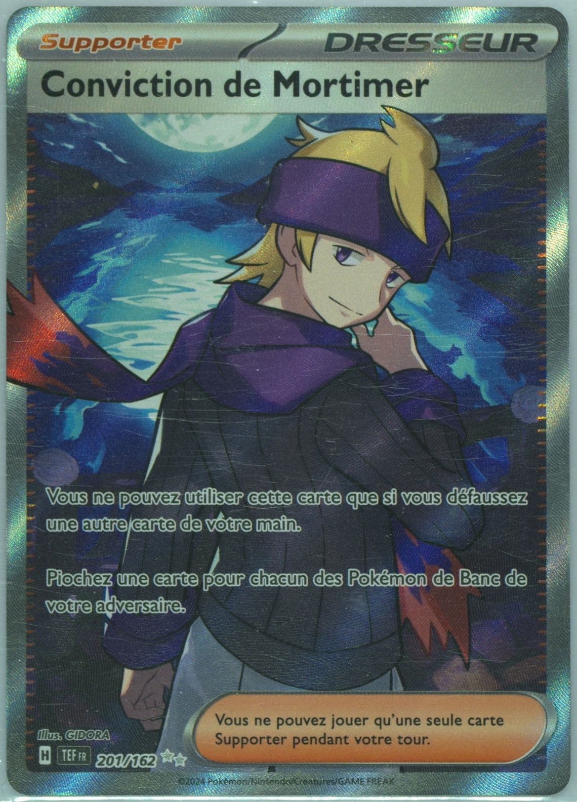 Morty's Conviction Ultra Rare (201) 2024 Pokemon French Tef FR-Temporal Forces