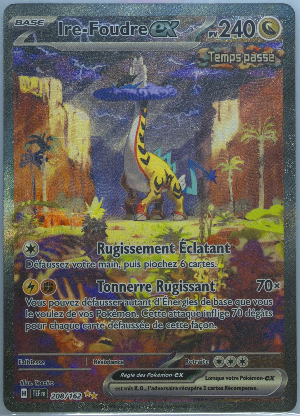 Raging Bolt EX Special Illustration Rare (208) 2024 Pokemon French Tef FR-Temporal Forces
