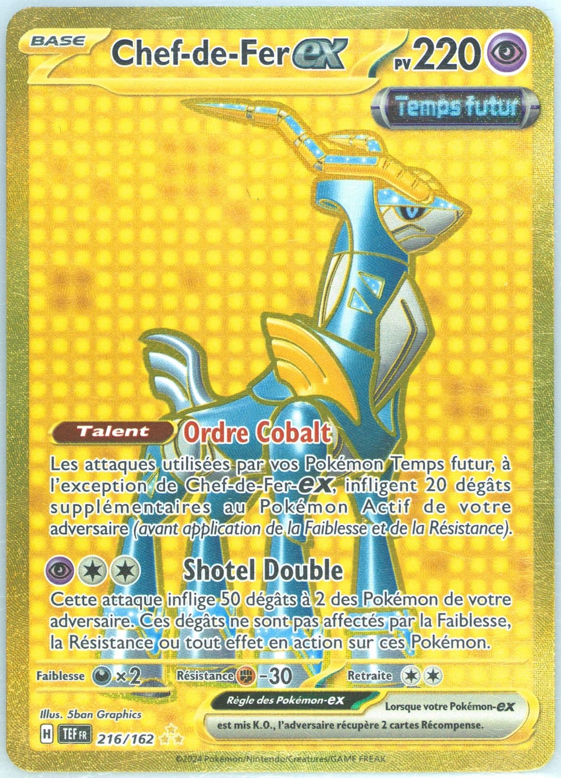 Iron Crown EX Hyper Rare (216) 2024 Pokemon French Tef FR-Temporal Forces