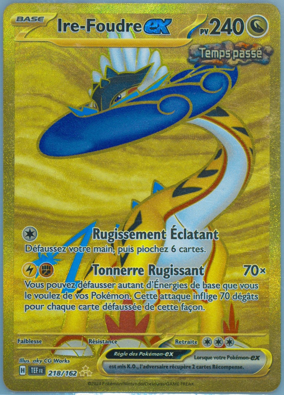 Raging Bolt EX Hyper Rare (218) 2024 Pokemon French Tef FR-Temporal Forces