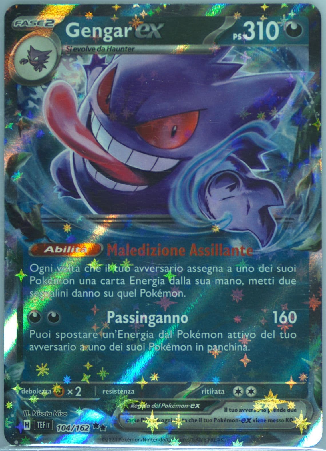 Gengar EX (104) 2024 Pokemon Italian Tef It-Temporal Forces