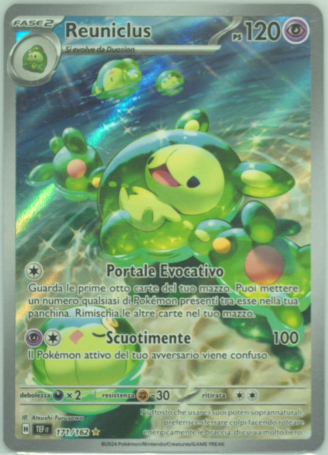 Reuniclus Illustration Rare (171) 2024 Pokemon Italian Tef It-Temporal Forces