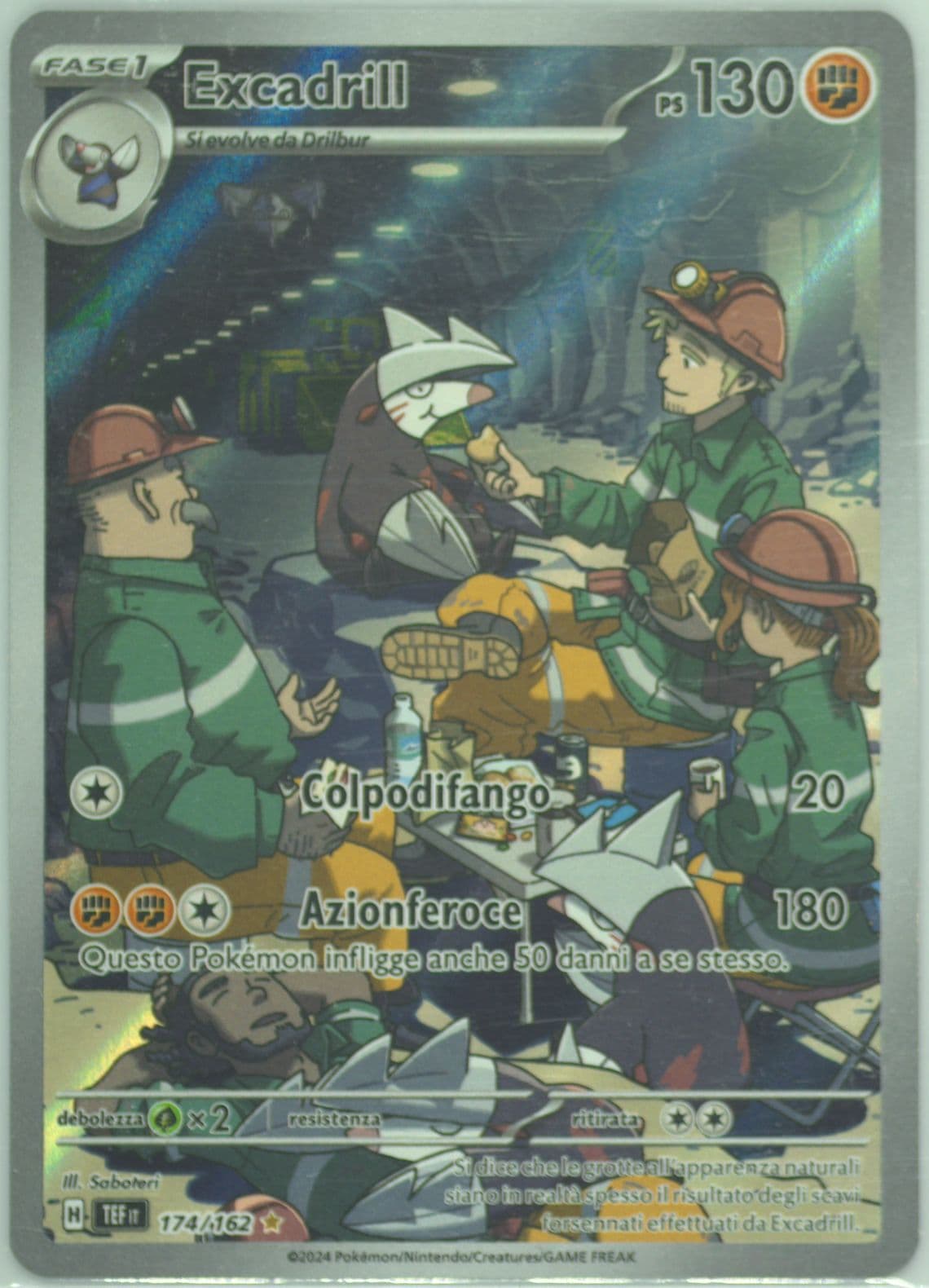 Excadrill Illustration Rare (174) 2024 Pokemon Italian Tef It-Temporal Forces