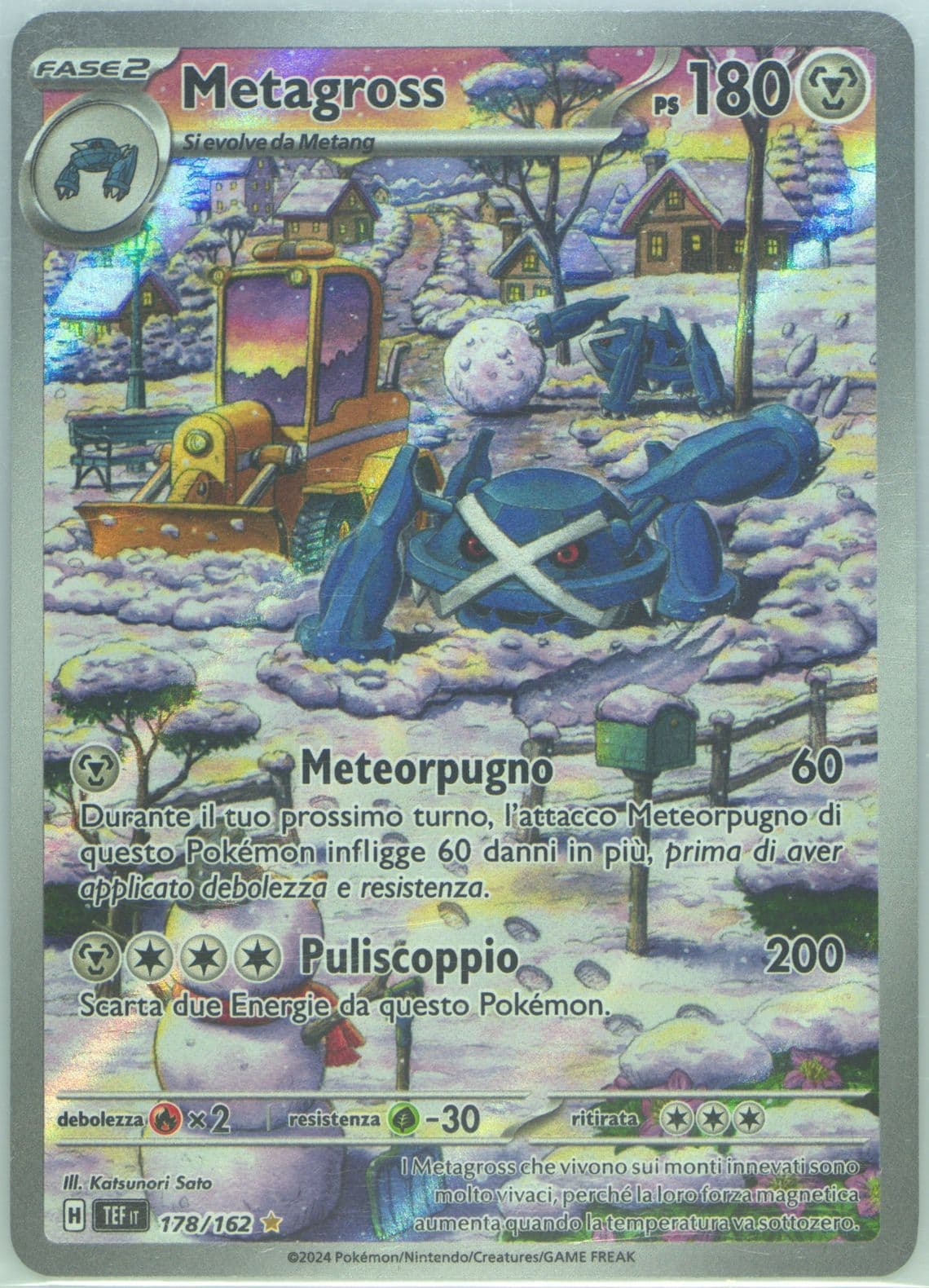 Metagross Illustration Rare (178) 2024 Pokemon Italian Tef It-Temporal Forces