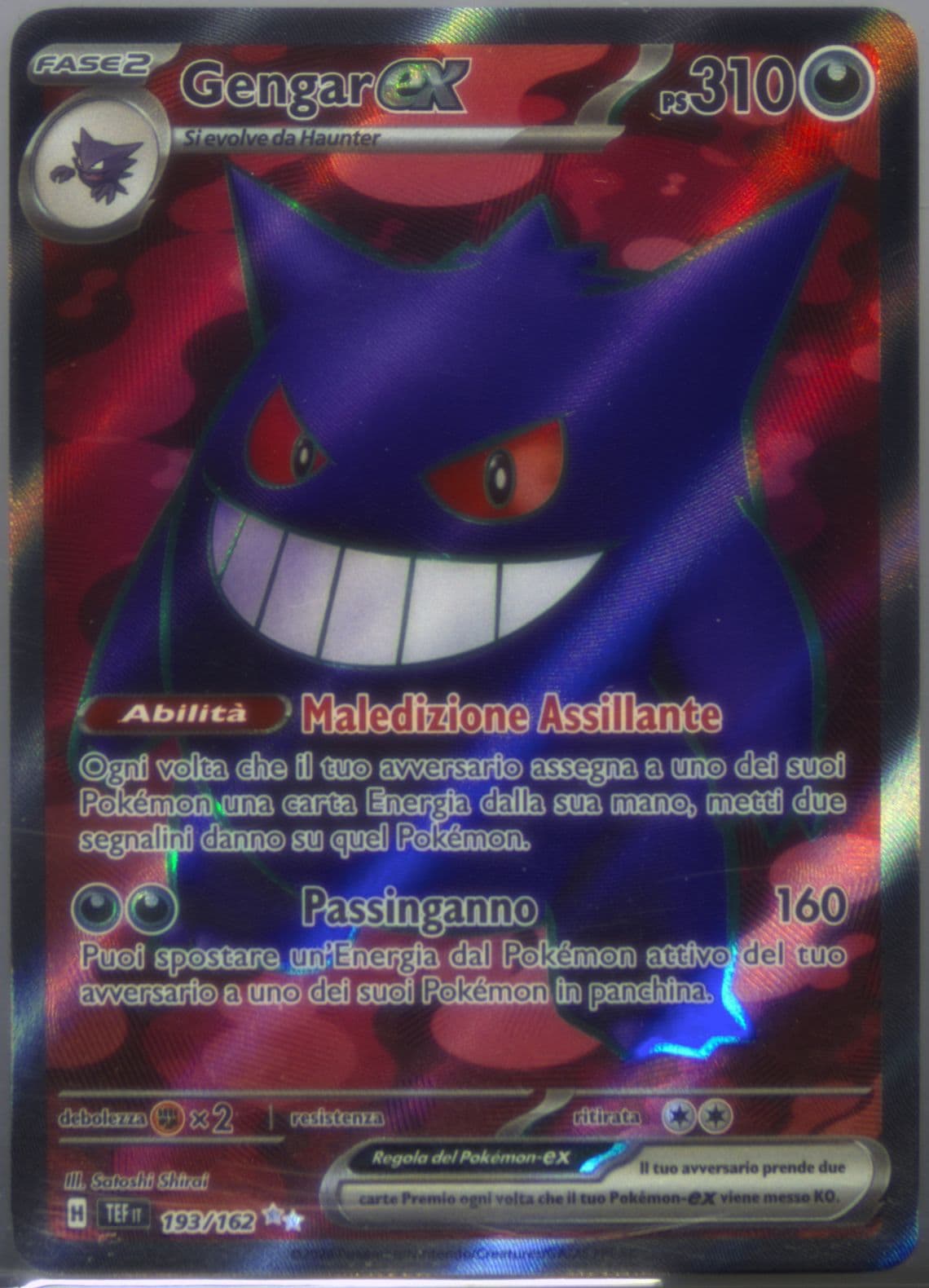 Gengar EX Ultra Rare (193) 2024 Pokemon Italian Tef It-Temporal Forces