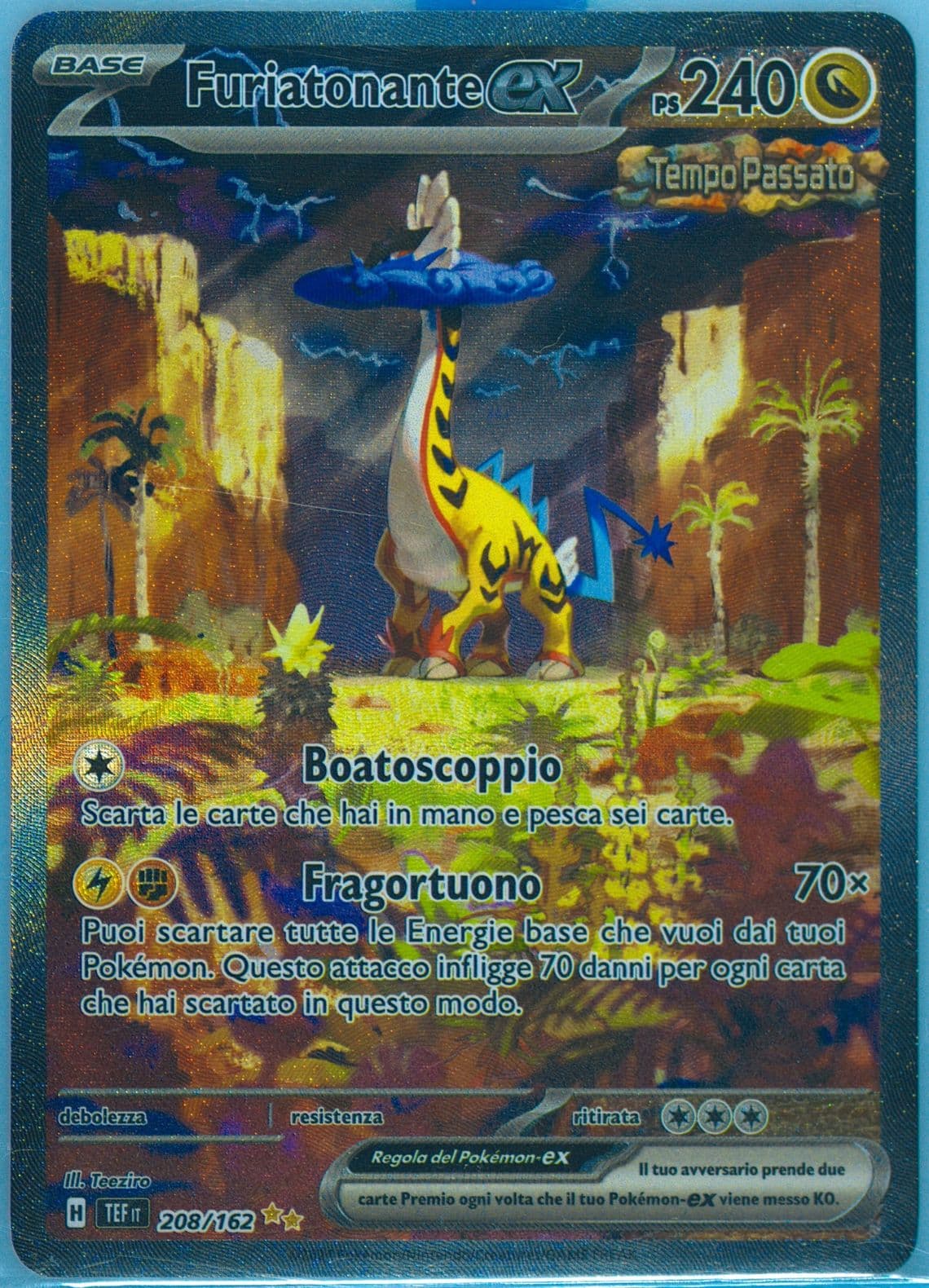 Raging Bolt EX Special Illustration Rare (208) 2024 Pokemon Italian Tef It-Temporal Forces