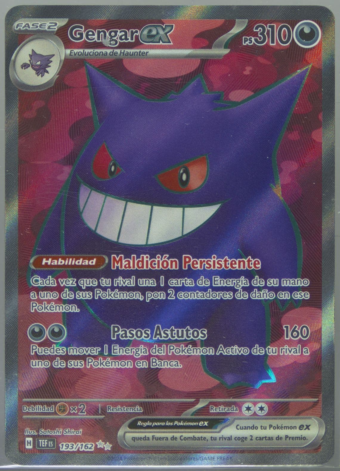 Gengar EX Ultra Rare (193) 2024 Pokemon Spanish Tef ES-Temporal Forces