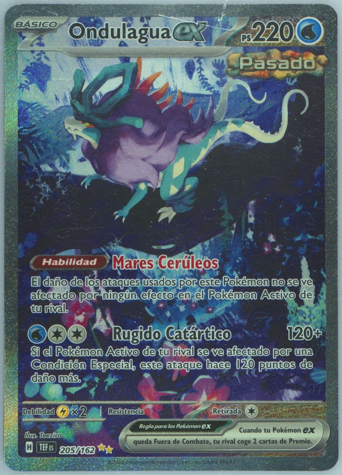 Walking Wake EX Special Illustration Rare (205) 2024 Pokemon Spanish Tef ES-Temporal Forces