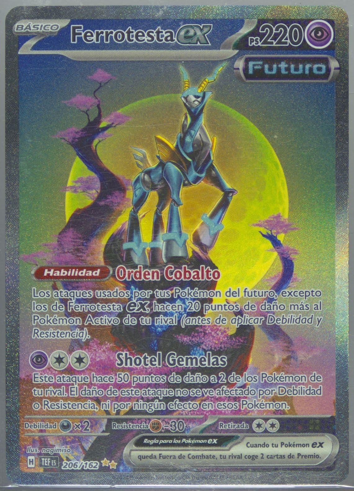Iron Crown EX Special Illustration Rare (206) 2024 Pokemon Spanish Tef ES-Temporal Forces