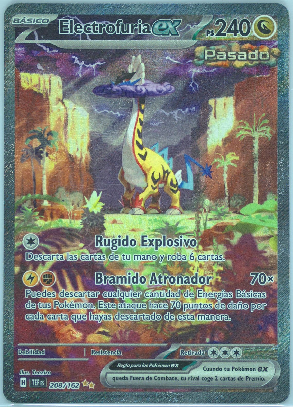 Raging Bolt EX Special Illustration Rare (208) 2024 Pokemon Spanish Tef ES-Temporal Forces