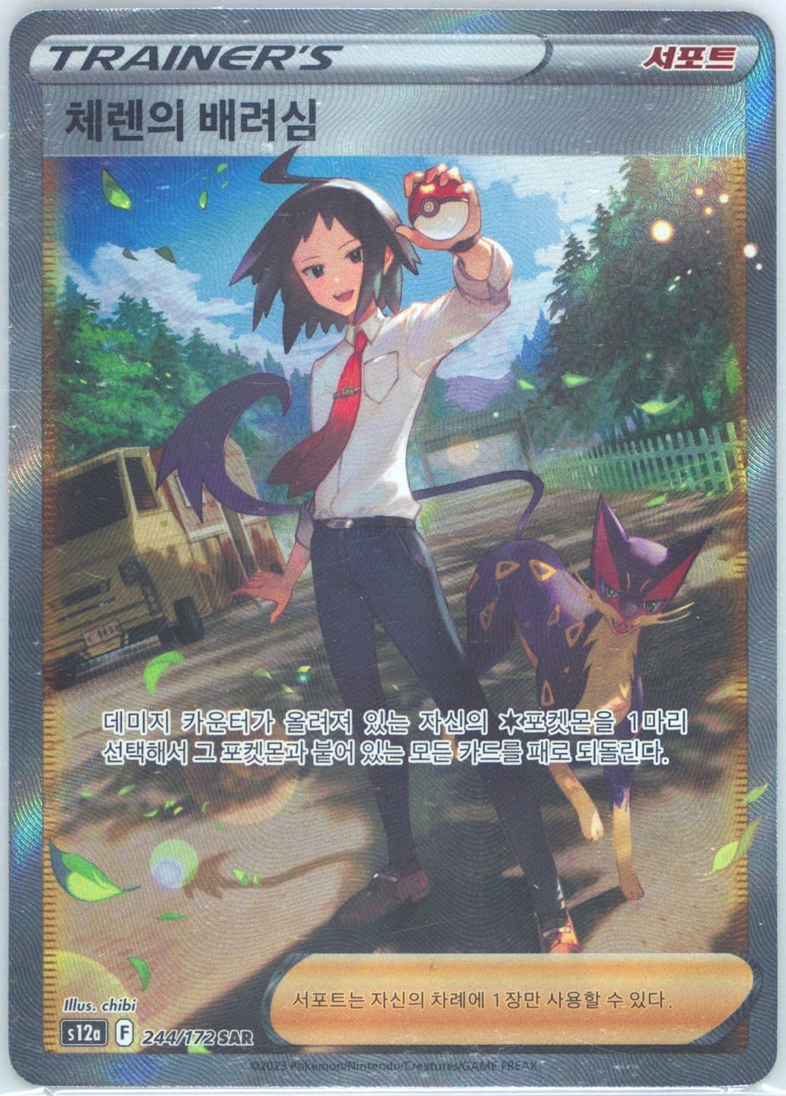 Full Art/Cheren's Care (244) 2023 Pokemon Korean Sword & Shield Vstar Universe