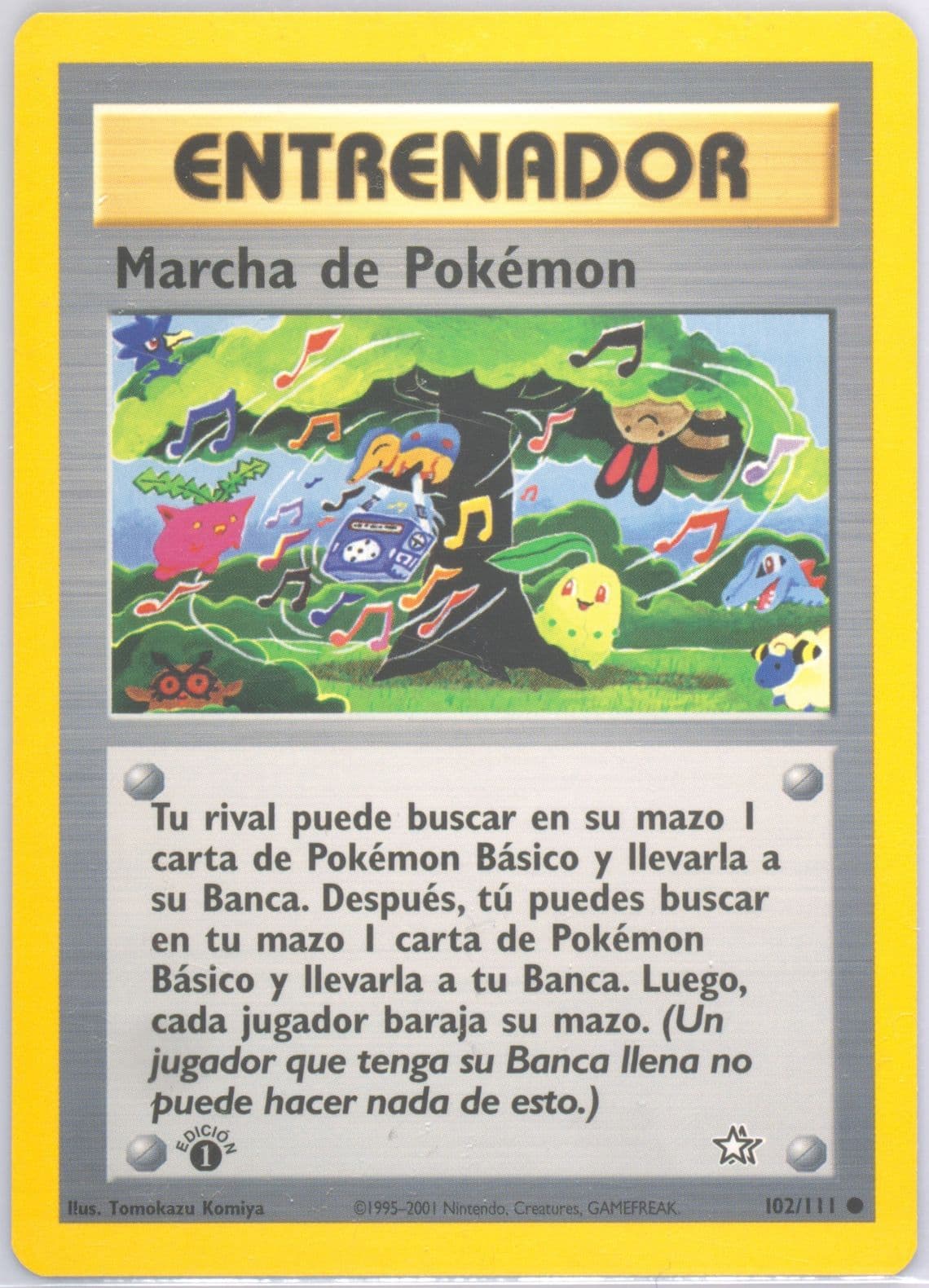 Marcha de Pokemon 1st Edition (102) 2001 Pokemon Spanish Neo Genesis