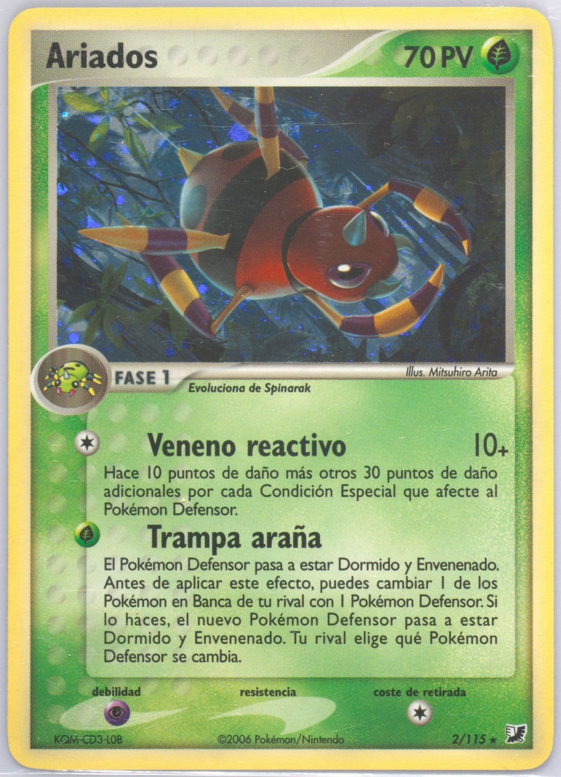 Ariados-Holo Spanish (2) 2005 Pokemon EX Unseen Forces