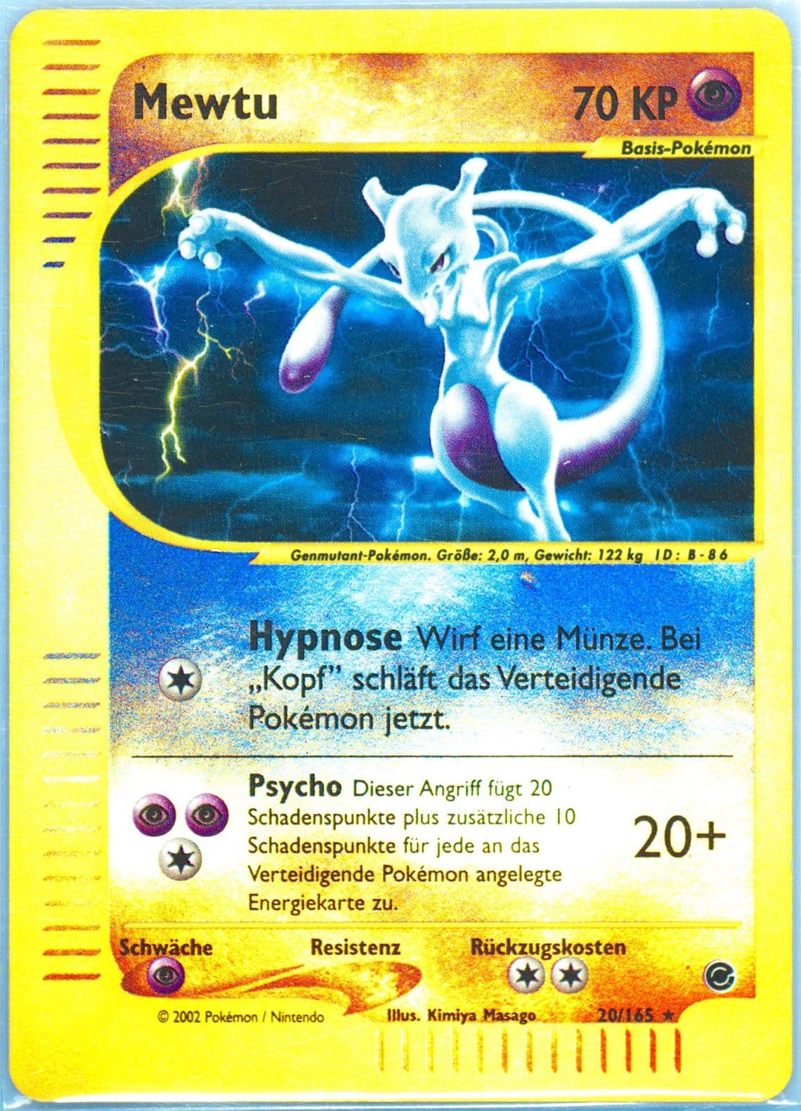 Mewtu-Reverse Foil German (20) 2002 Pokemon Expedition