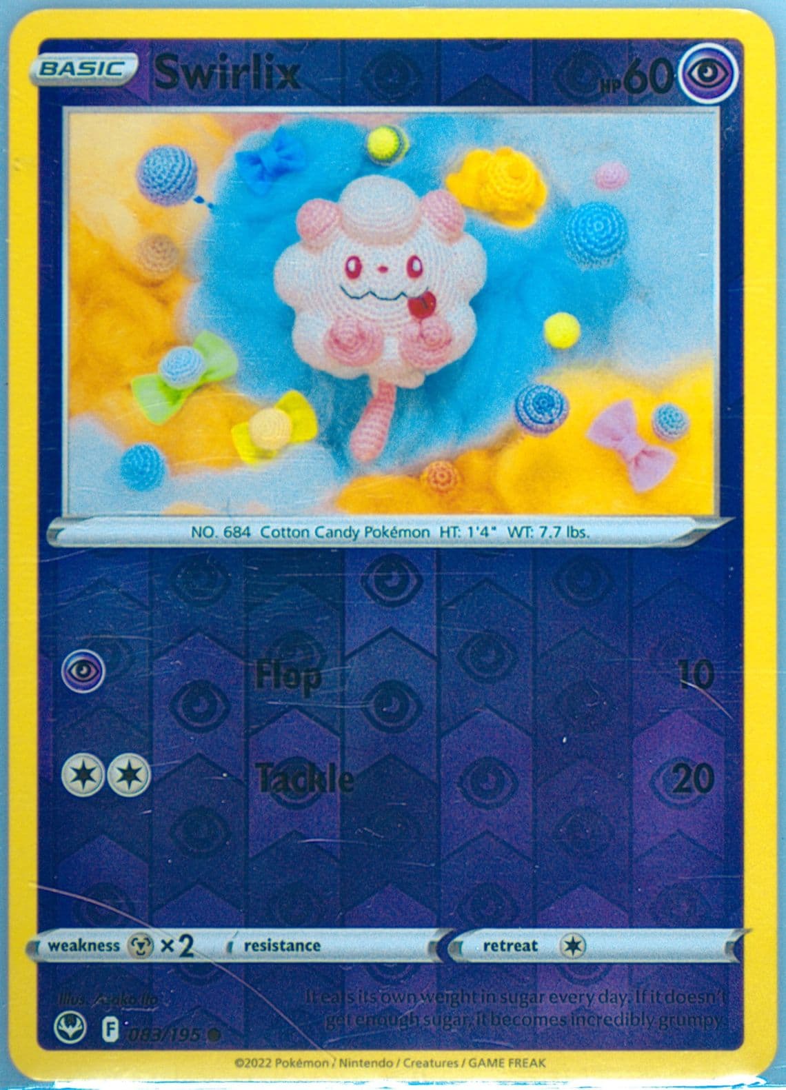 Swirlix-Reverse Foil (083) 2022 Pokemon Sword & Shield Silver Tempest