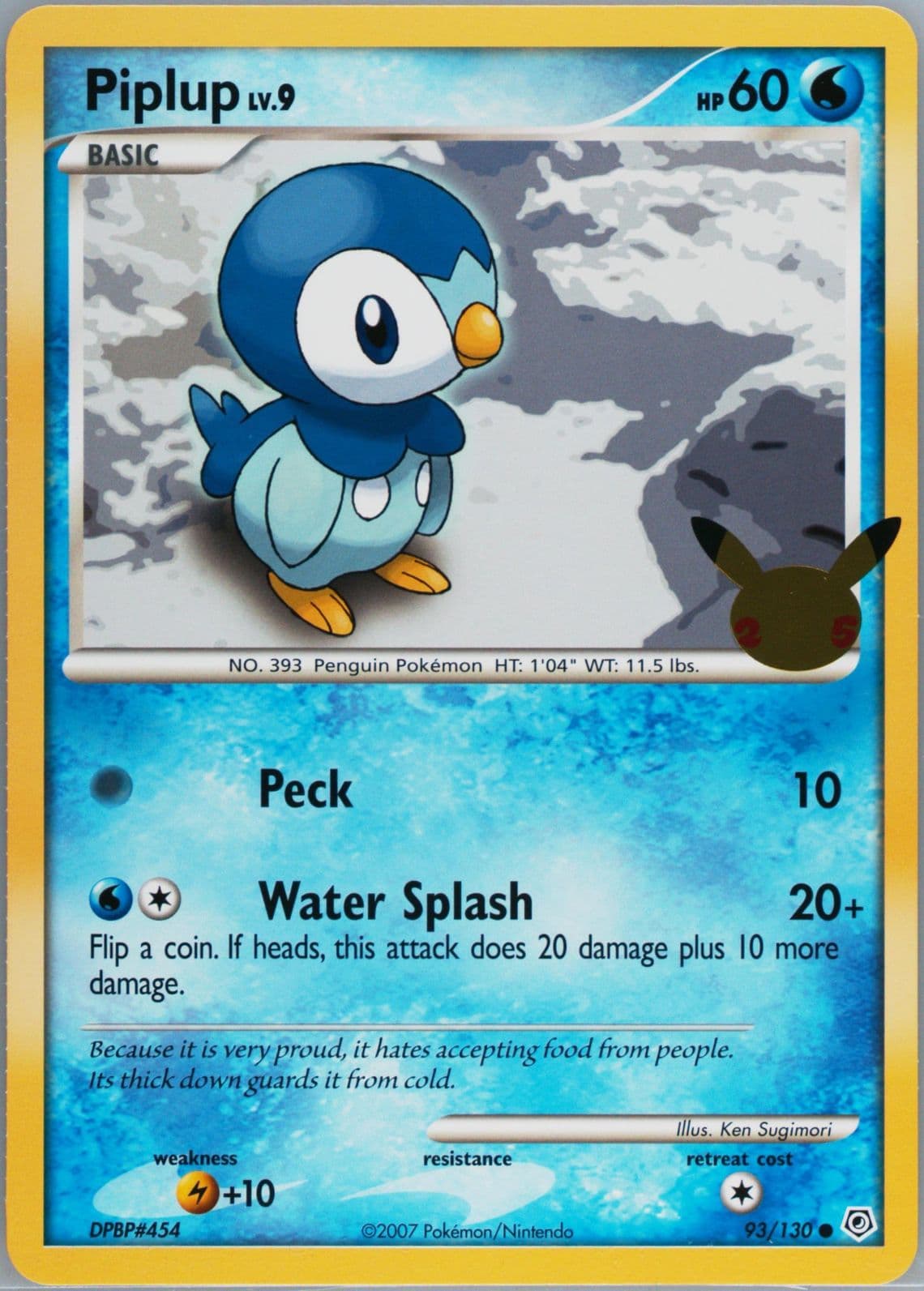 Piplup (93) 2021 Pokemon First Partner Jumbos