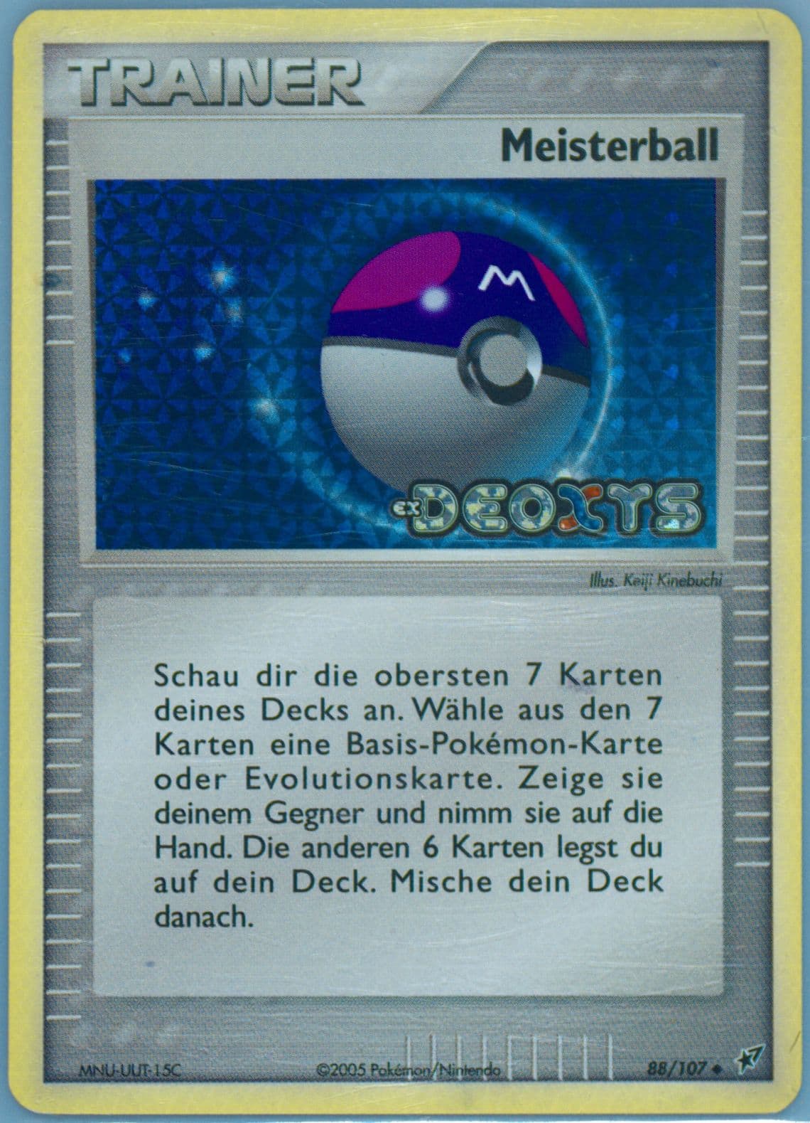 Meisterball-Reverse Foil German (88) 2005 Pokemon EX Deoxys