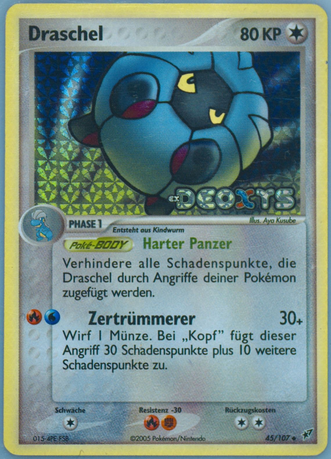 Draschel-Reverse Foil German (45) 2005 Pokemon EX Deoxys