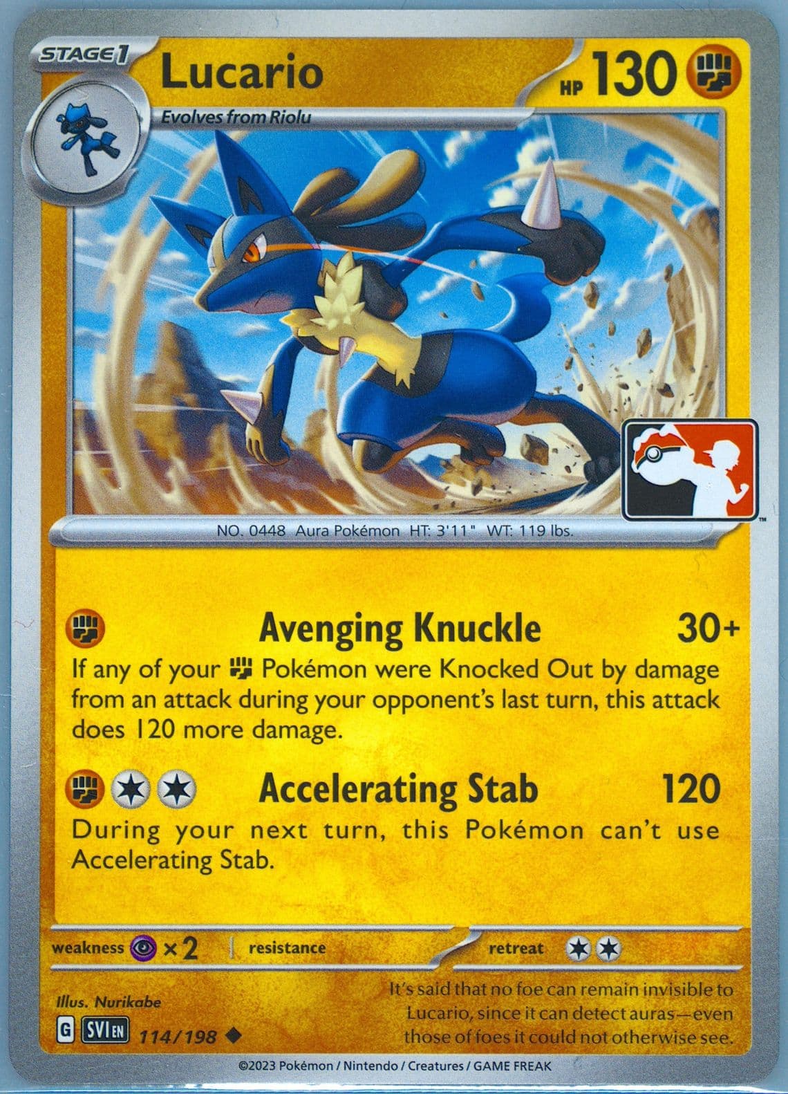 Lucario (114) 2023 Pokemon Play! Pokemon Prize Pack: Series 3