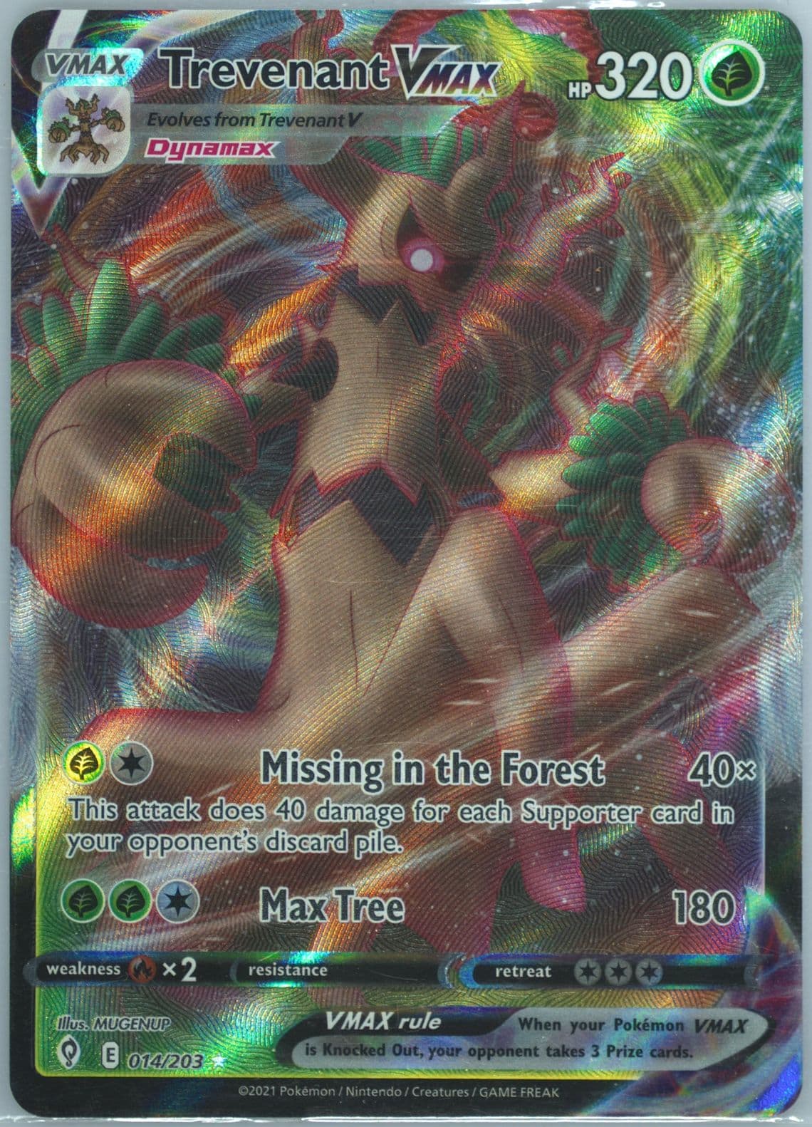 Full Art/Trevenant Vmax Inverted Back (014) 2021 Pokemon Sword & Shield Evolving Skies