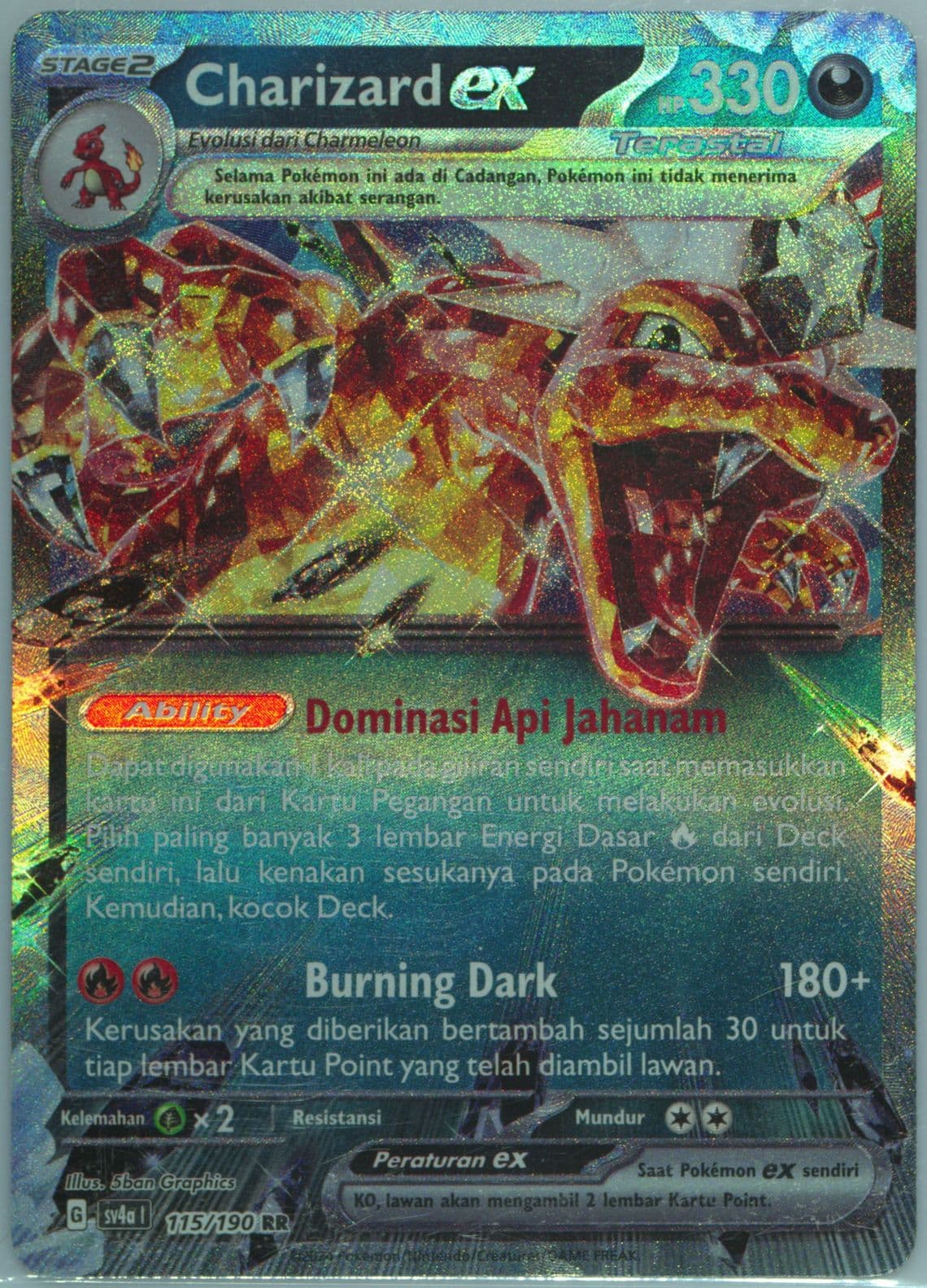 Charizard EX (115) 2024 Pokemon Indonesian Sv4a I-Shiny Treasure EX