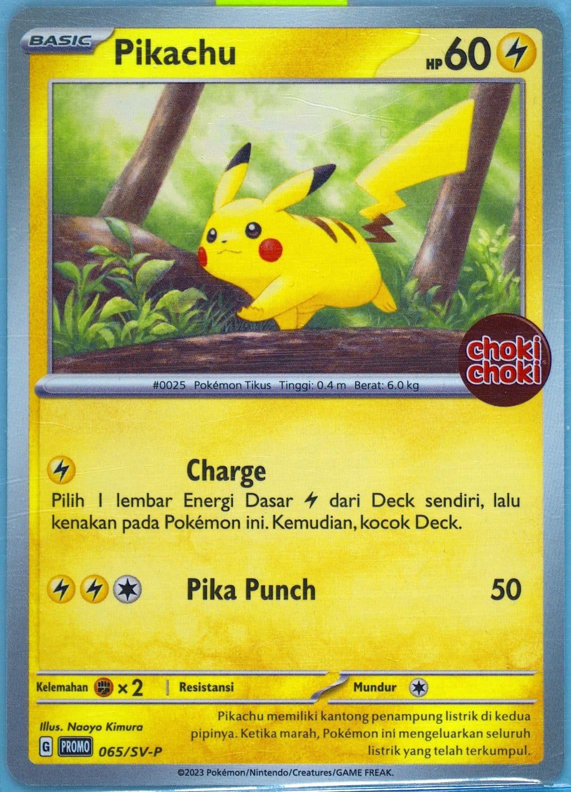 Pikachu Choki Choki Chococashew Surprise Pokemon Promotion (065) 2024 Pokemon Indonesian SV-P Promo