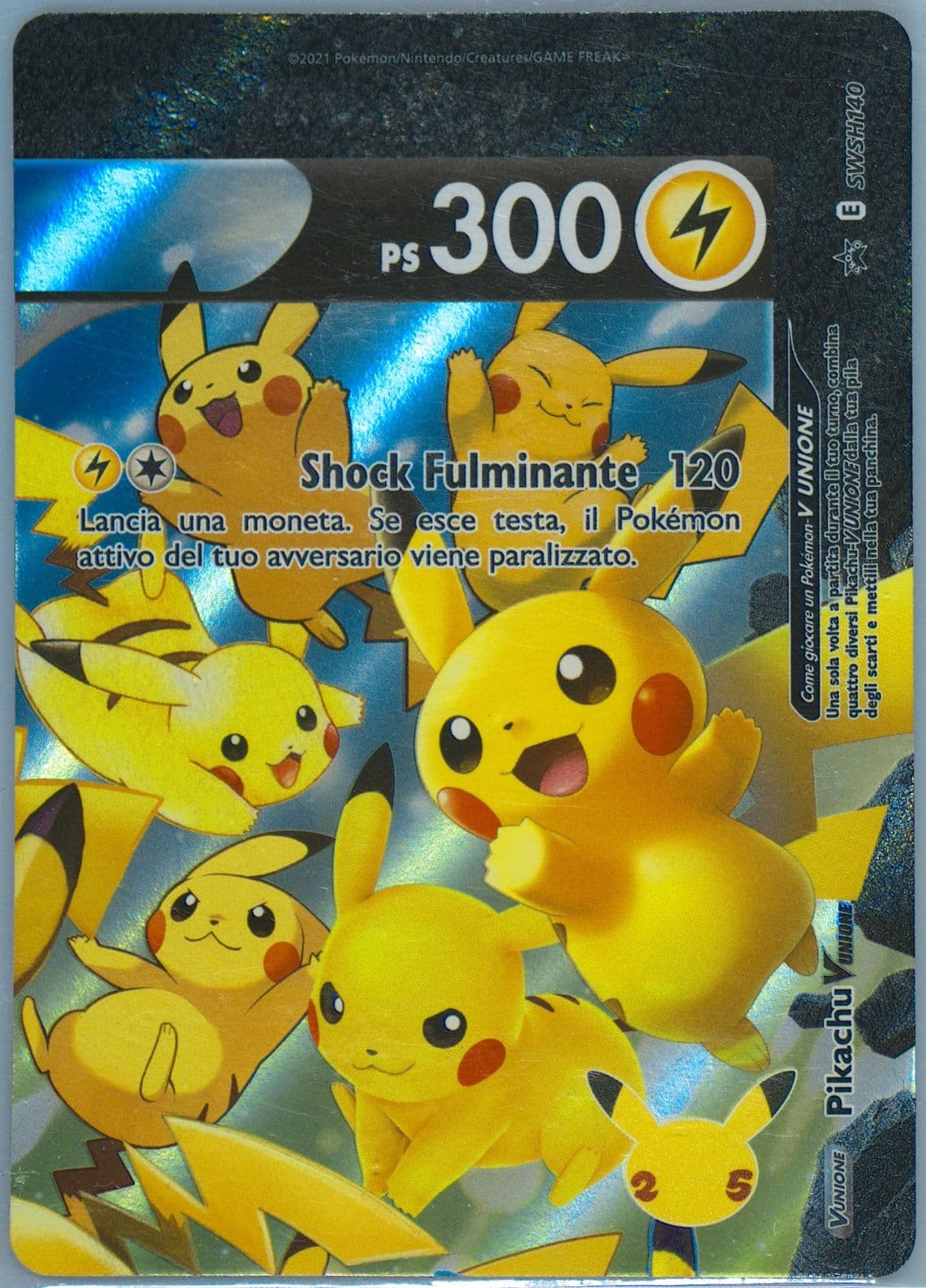 Pikachu V-Union Celebrations Collection-Italian (140) 2021 Pokemon Swsh Black Star Promo