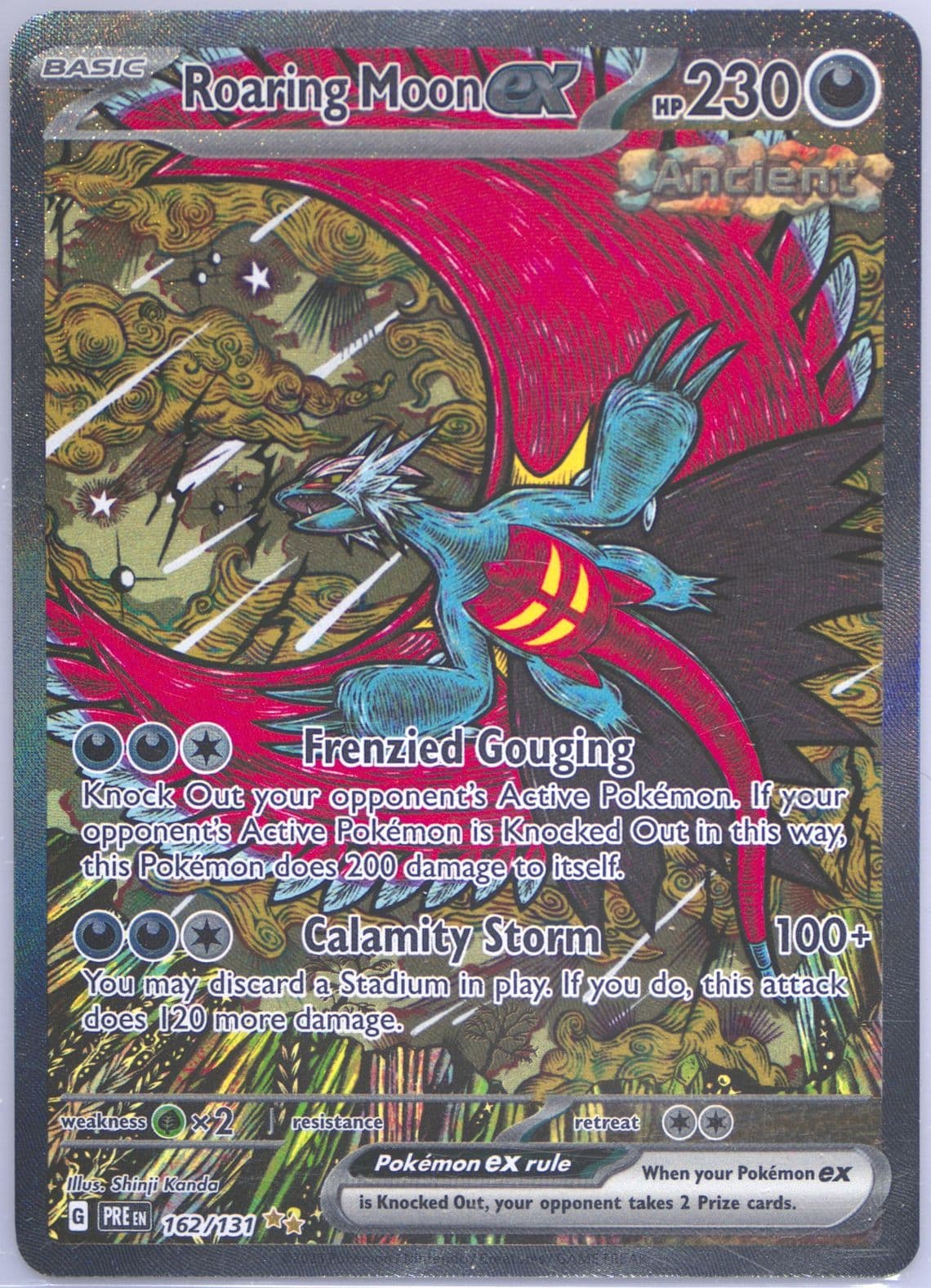 Roaring Moon EX Special Illustration Rare (162) 2025 Pokemon Pre EN-Prismatic Evolutions