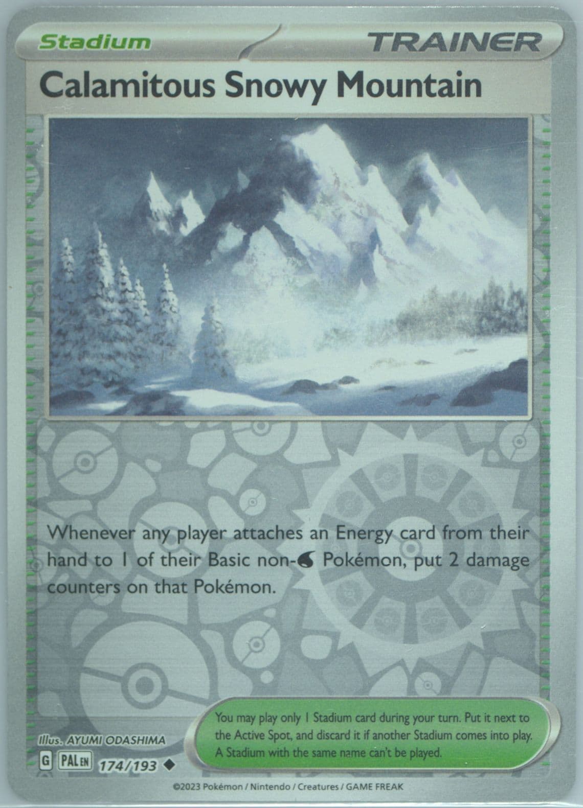 Calamitous Snowy Mountain Reverse Holo (174) 2023 Pokemon Pal EN-Paldea Evolved