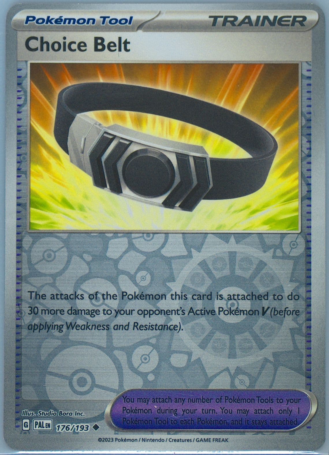Choice Belt Reverse Holo (176) 2023 Pokemon Pal EN-Paldea Evolved