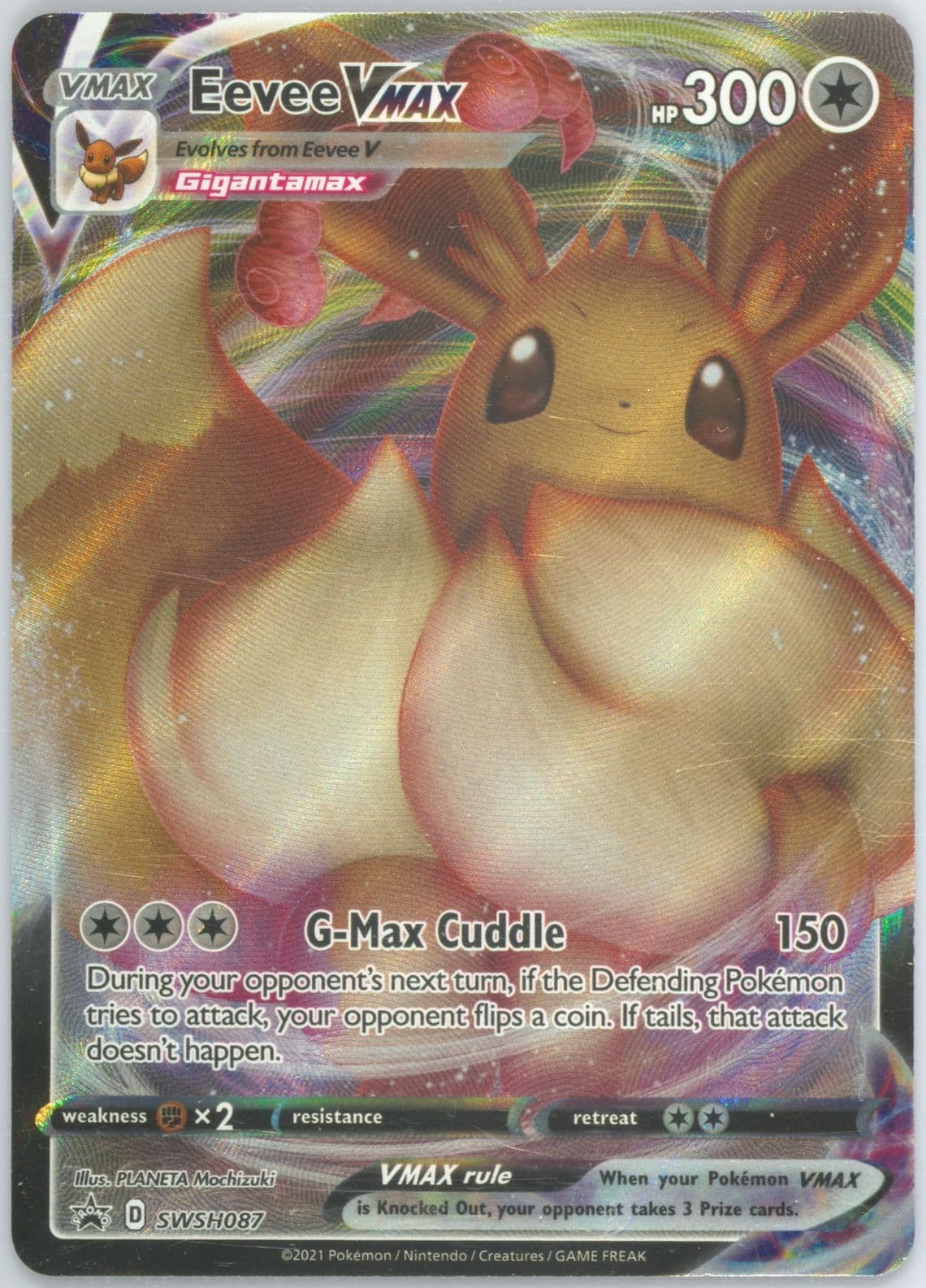Full Art/Eevee Vmax Shining Fates Elite Trainer Box-Inverted Back (087) 2021 Pokemon Swsh Black Star Promo