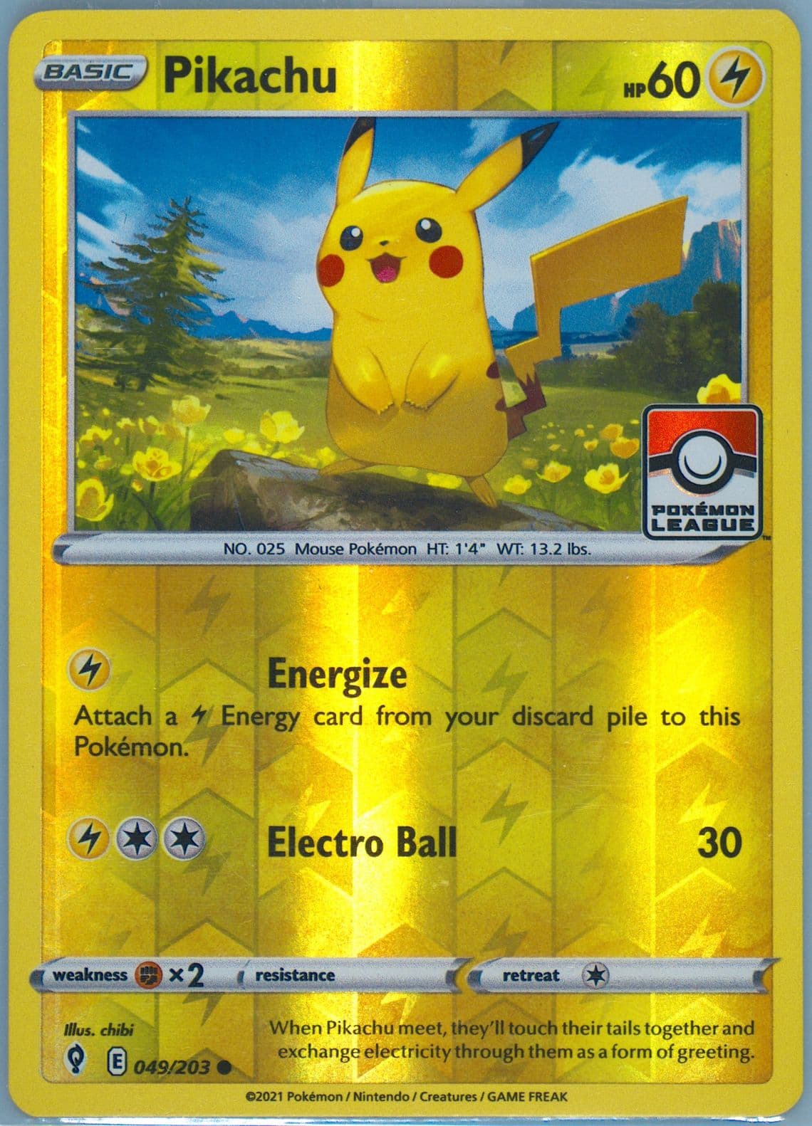 Pikachu Pokemon League Event Exclusive (049) 2023-2024 Pokemon Promo