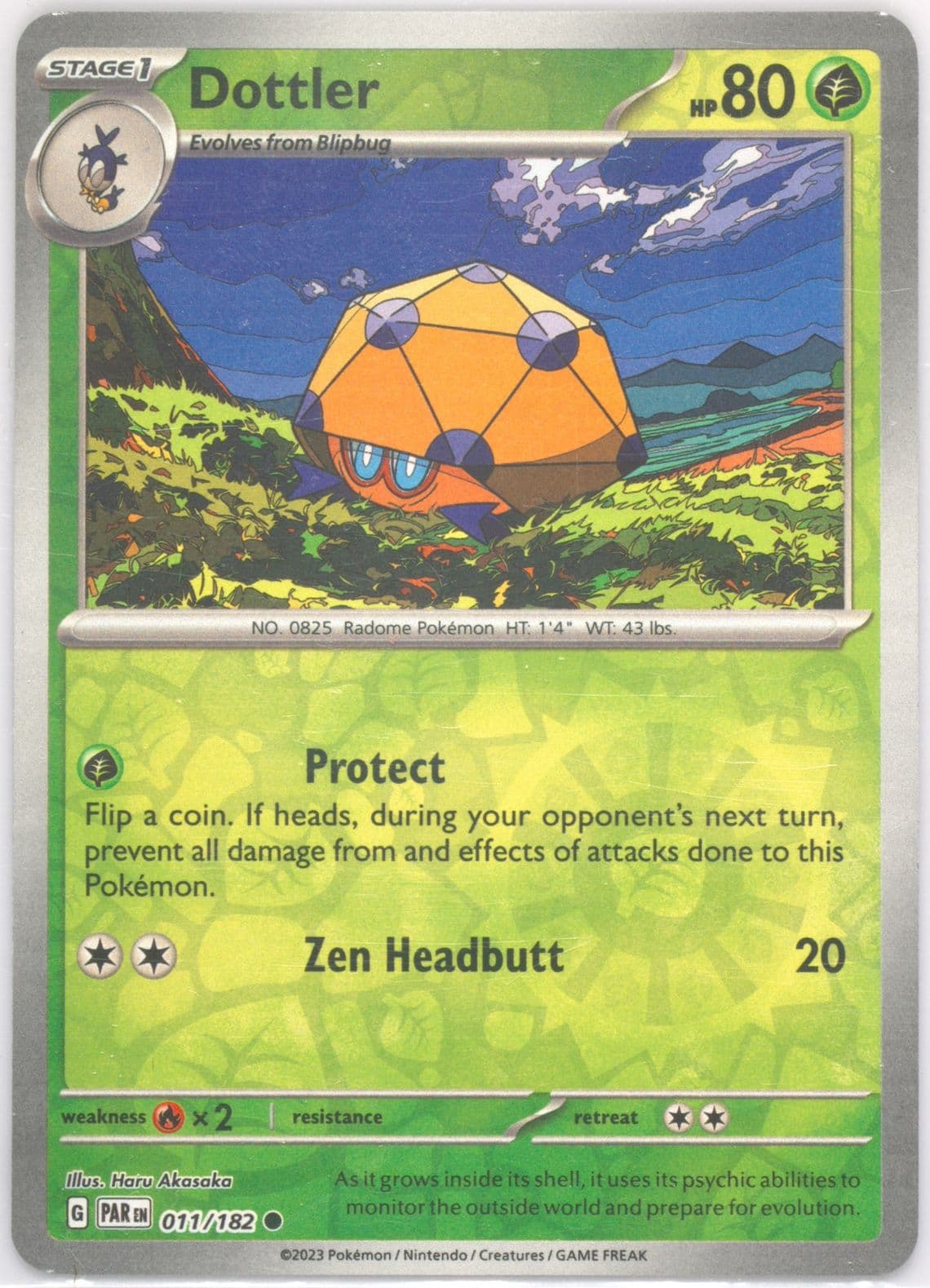 Dottler Reverse Holo (011) 2023 Pokemon Par EN-Paradox Rift
