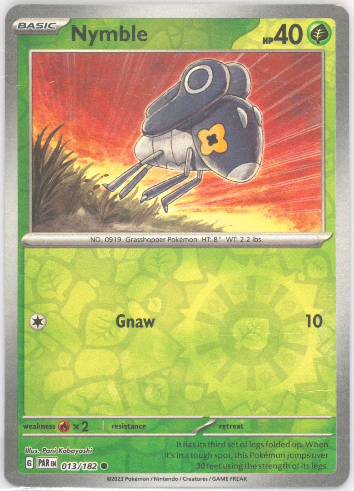 Nymble Reverse Holo (013) 2023 Pokemon Par EN-Paradox Rift