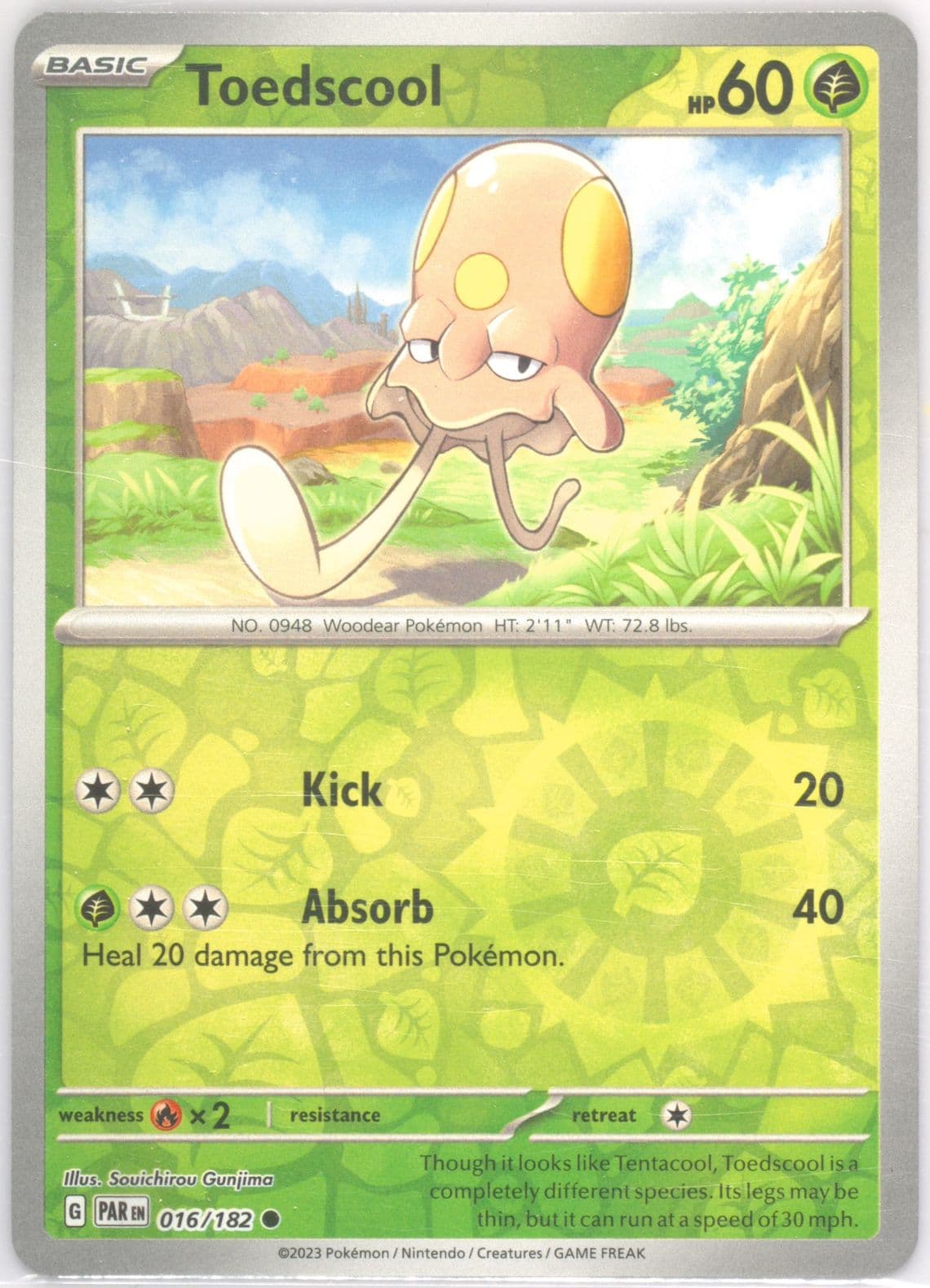 Toedscool Reverse Holo (016) 2023 Pokemon Par EN-Paradox Rift