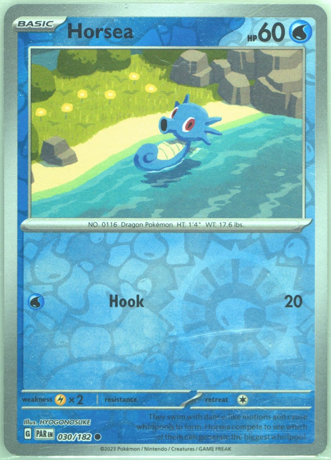Horsea Reverse Holo (030) 2023 Pokemon Par EN-Paradox Rift