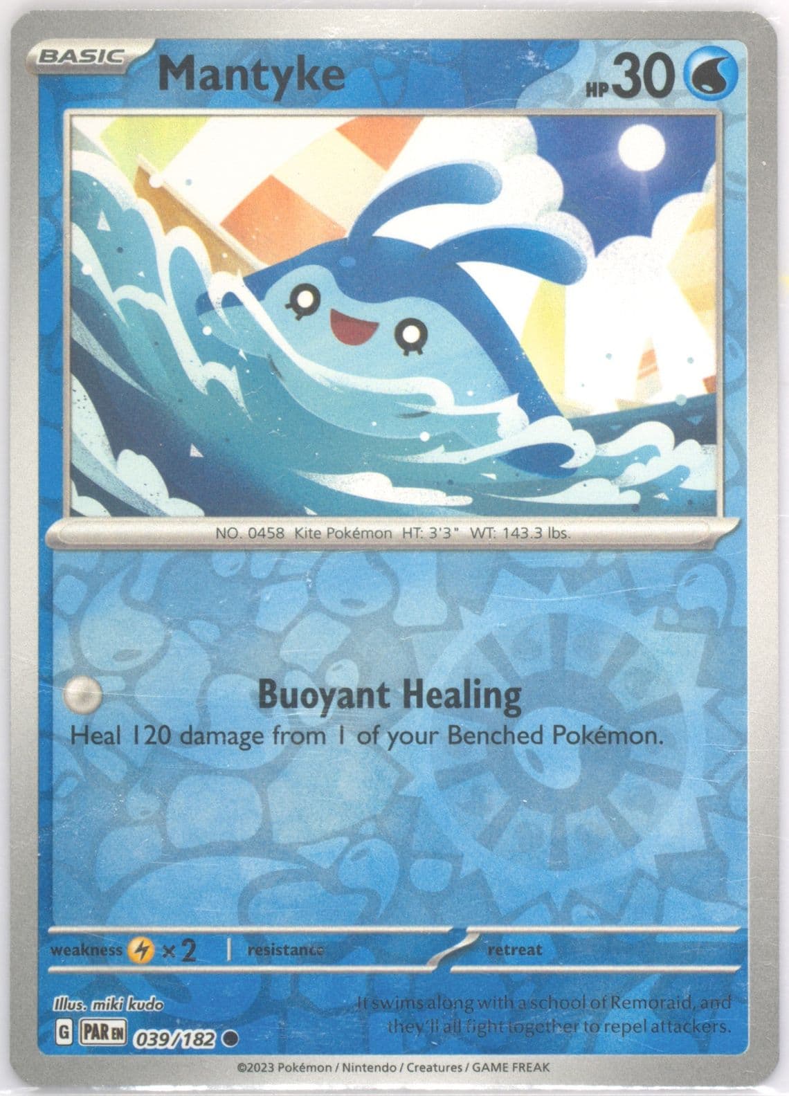 Mantyke Reverse Holo (039) 2023 Pokemon Par EN-Paradox Rift