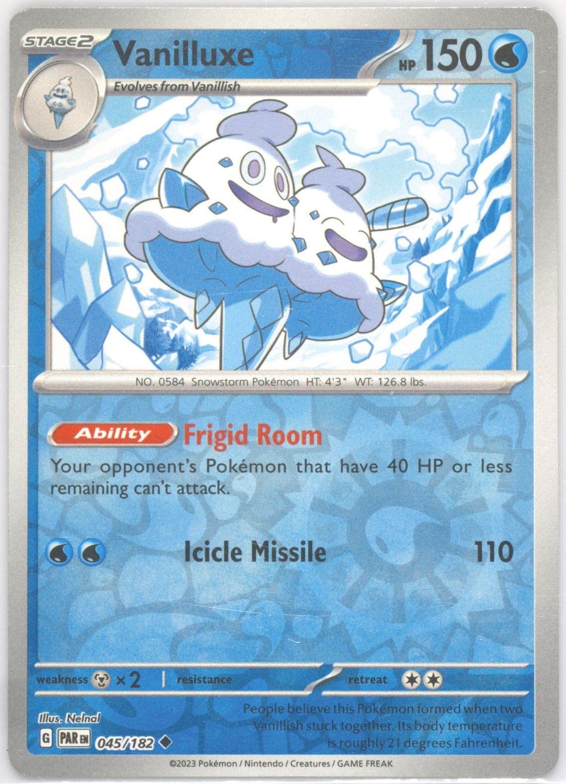 Vanilluxe Reverse Holo (045) 2023 Pokemon Par EN-Paradox Rift