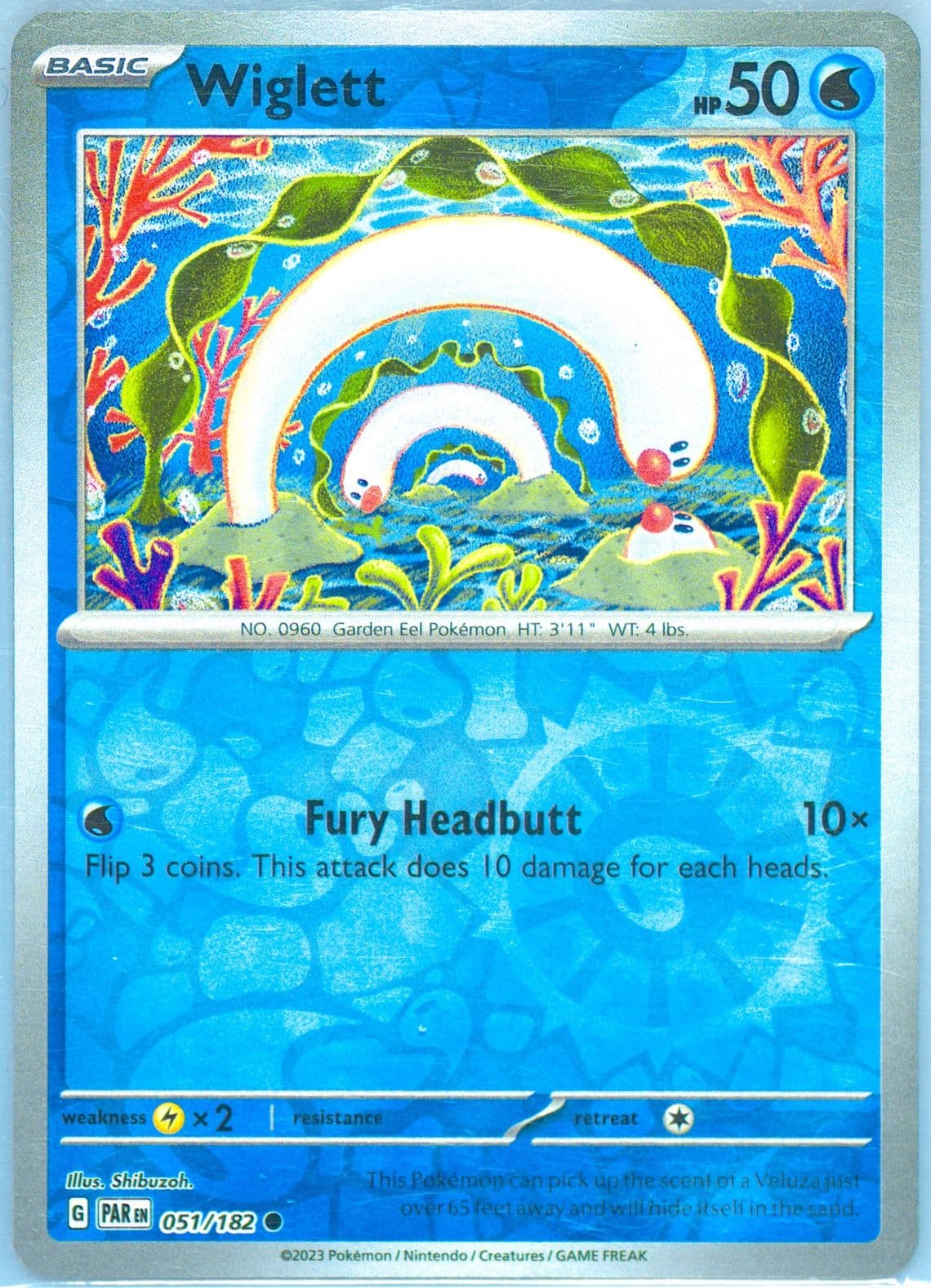 Wiglett Reverse Holo (051) 2023 Pokemon Par EN-Paradox Rift