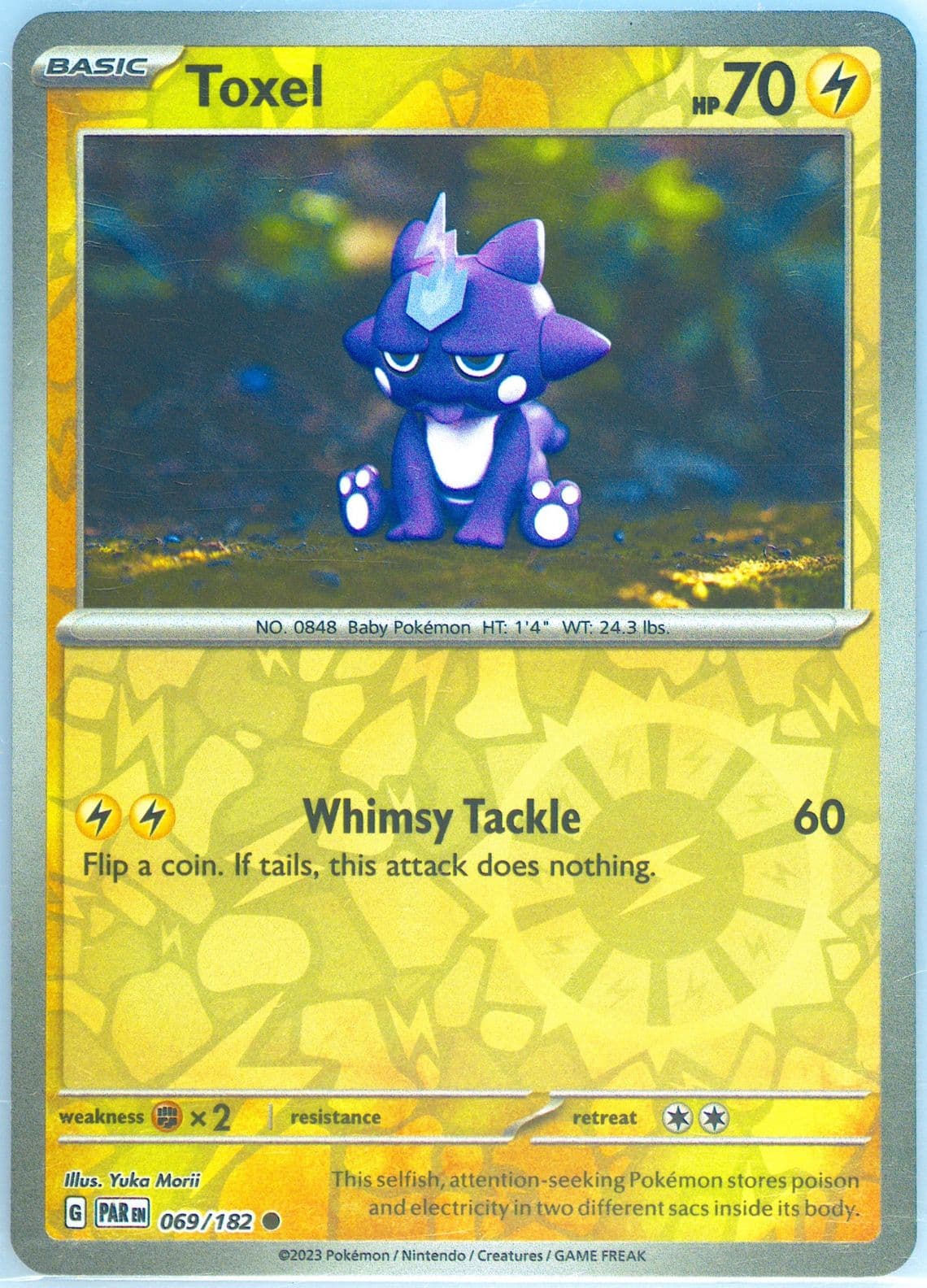 Toxel Reverse Holo (069) 2023 Pokemon Par EN-Paradox Rift